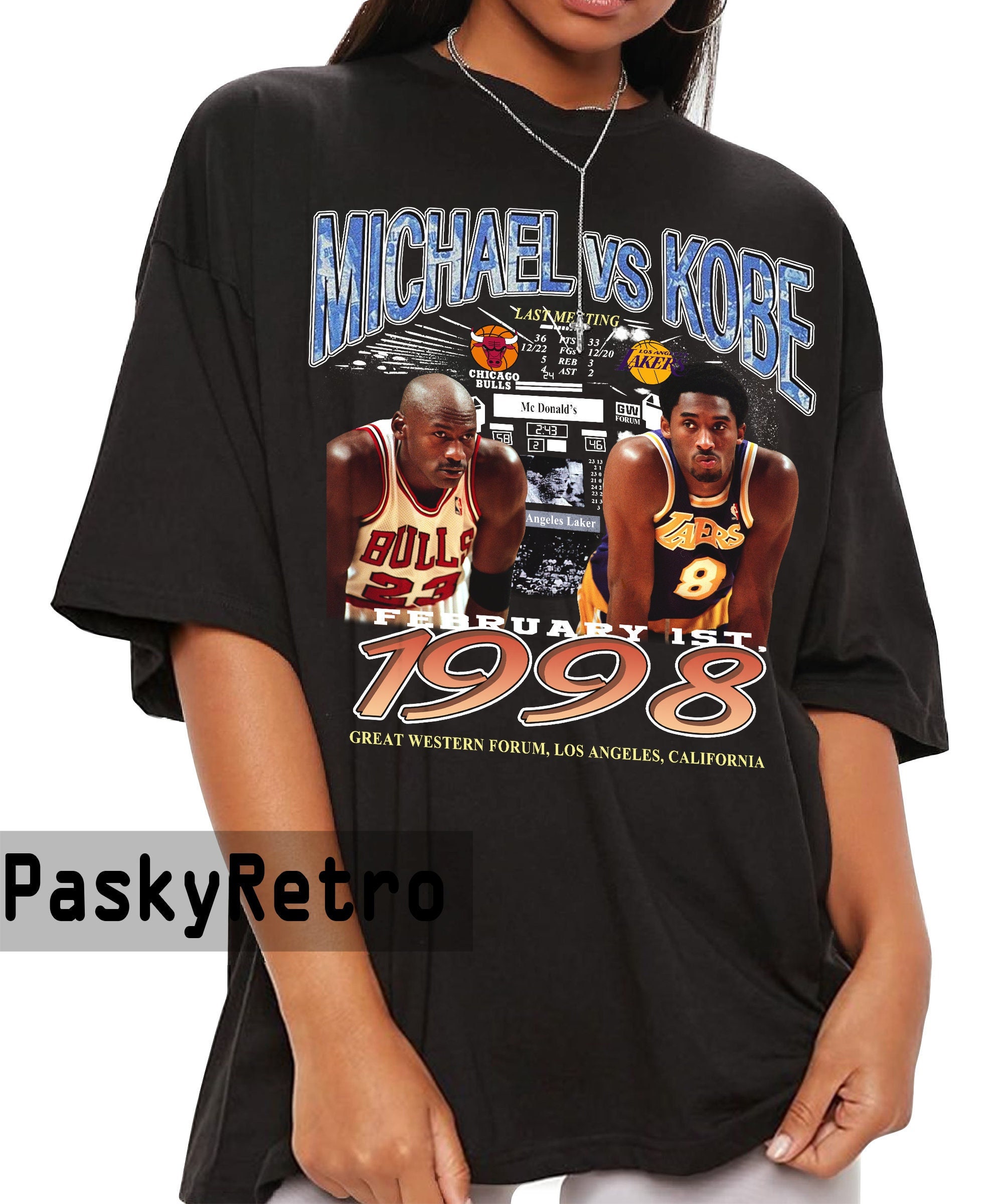 Michael Jordan Vintage Inspired Throwback Vintage NBA Graphic T-Shirt