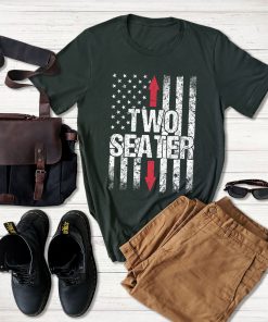 Two Seater Retro Funny American Flag Vintage Sarcastic T Shirt For Men