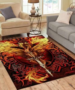 Design Fire Dragon Area Rug Livingroom