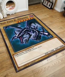 Anime Black Dragon Red Eyes Rug