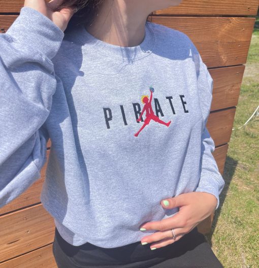 Pirate TV Anime Sports Embroidery Crewneck Sweatshirt