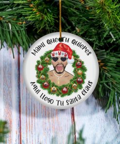 Bad Bunny Mami Que Tu Quieres Christmas Ornament