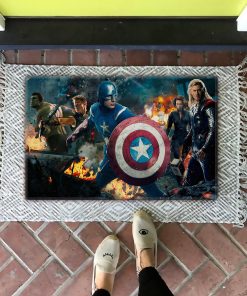 Iron Man Hulk Captain America Thor Cartoon Decor Rug