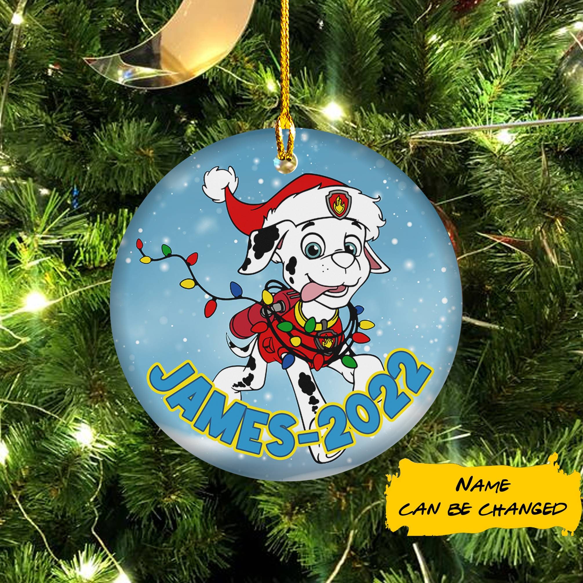 Paw Patrol Christmas Marshall Ornament Gift Teeholly