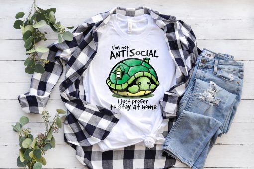 I’m Not Anti Social Turtle Introvert T-Shirt