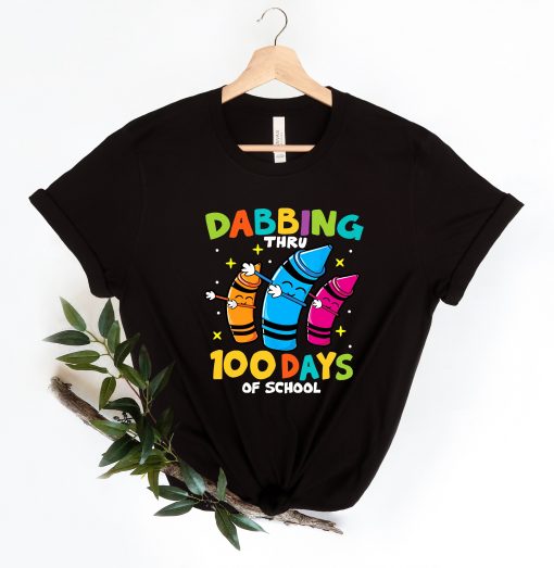 Dabbing Through 100 Days Of School Teacher Appreciation Shirt