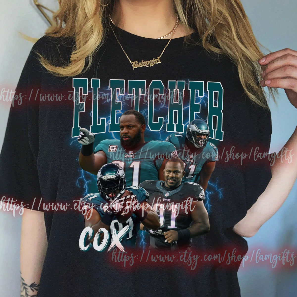 Fletcher Cox Vintage Football 90s Shirt Hoodie Teeholly