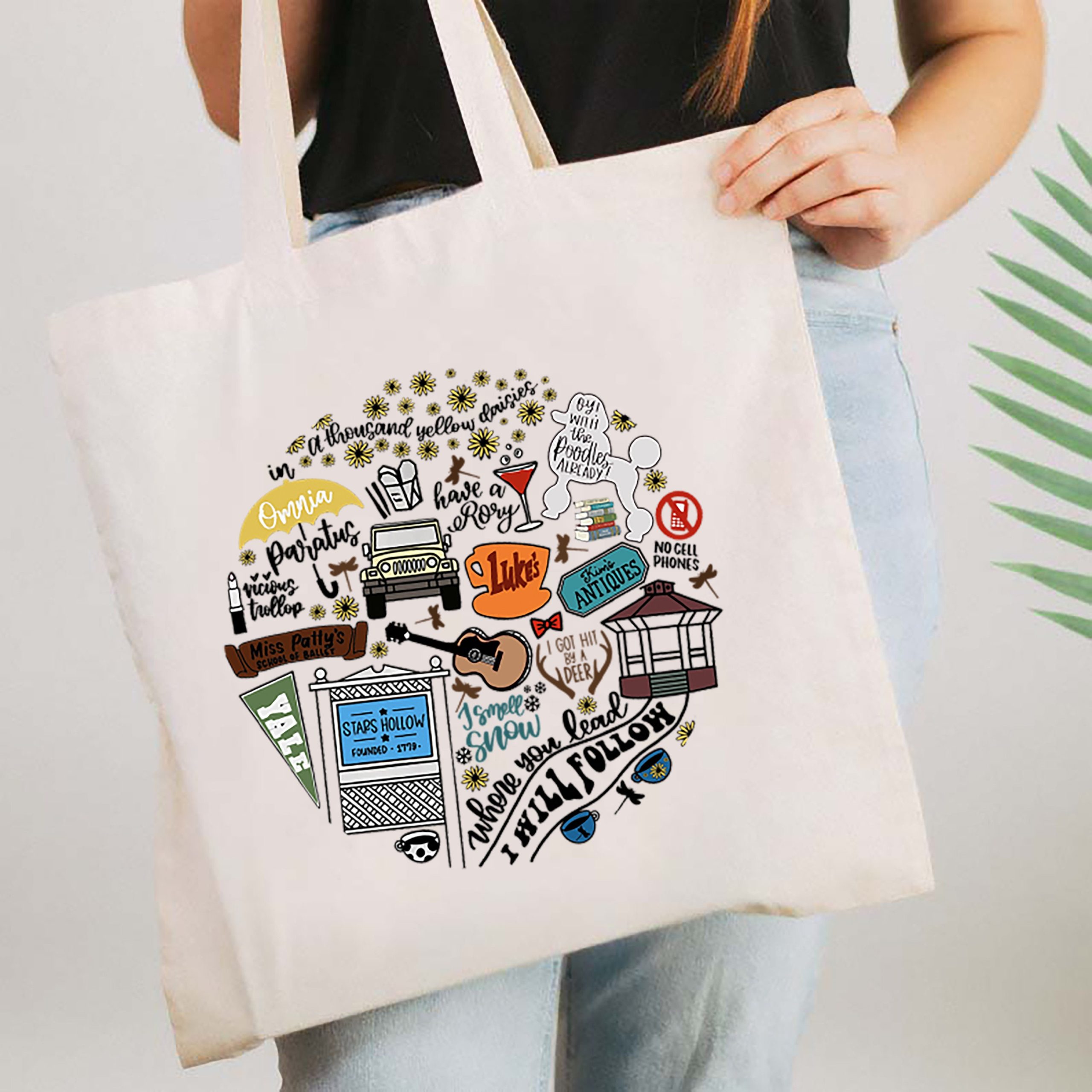 Stars Hollow Gilmore Girls Reader Bookish Tote Bag Stars Hollow Gilmore Girls Reader Bookish Tote Bag