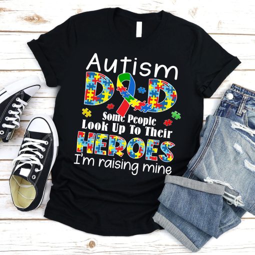 Autism Awareness Dad Funny ASD T Shirt