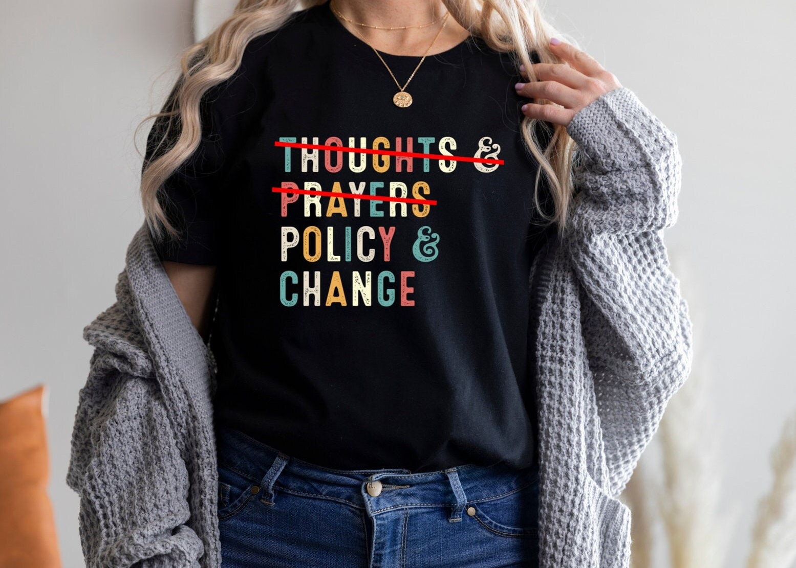 Gun Laws Thoughts and Prayers Policy and Change Shirt Gun Laws Thoughts and Prayers Policy and Change Shirt