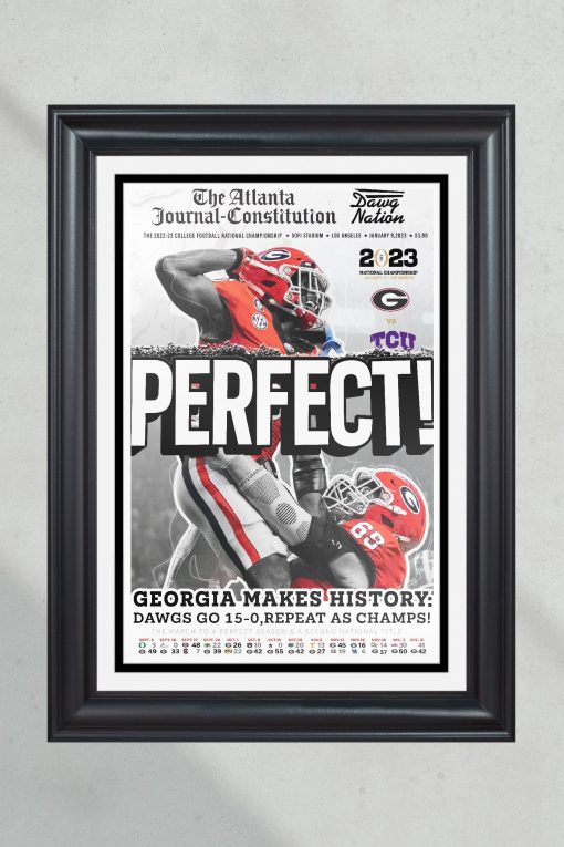 2023 Georgia Bulldogs Perfect College Football National Wall Art