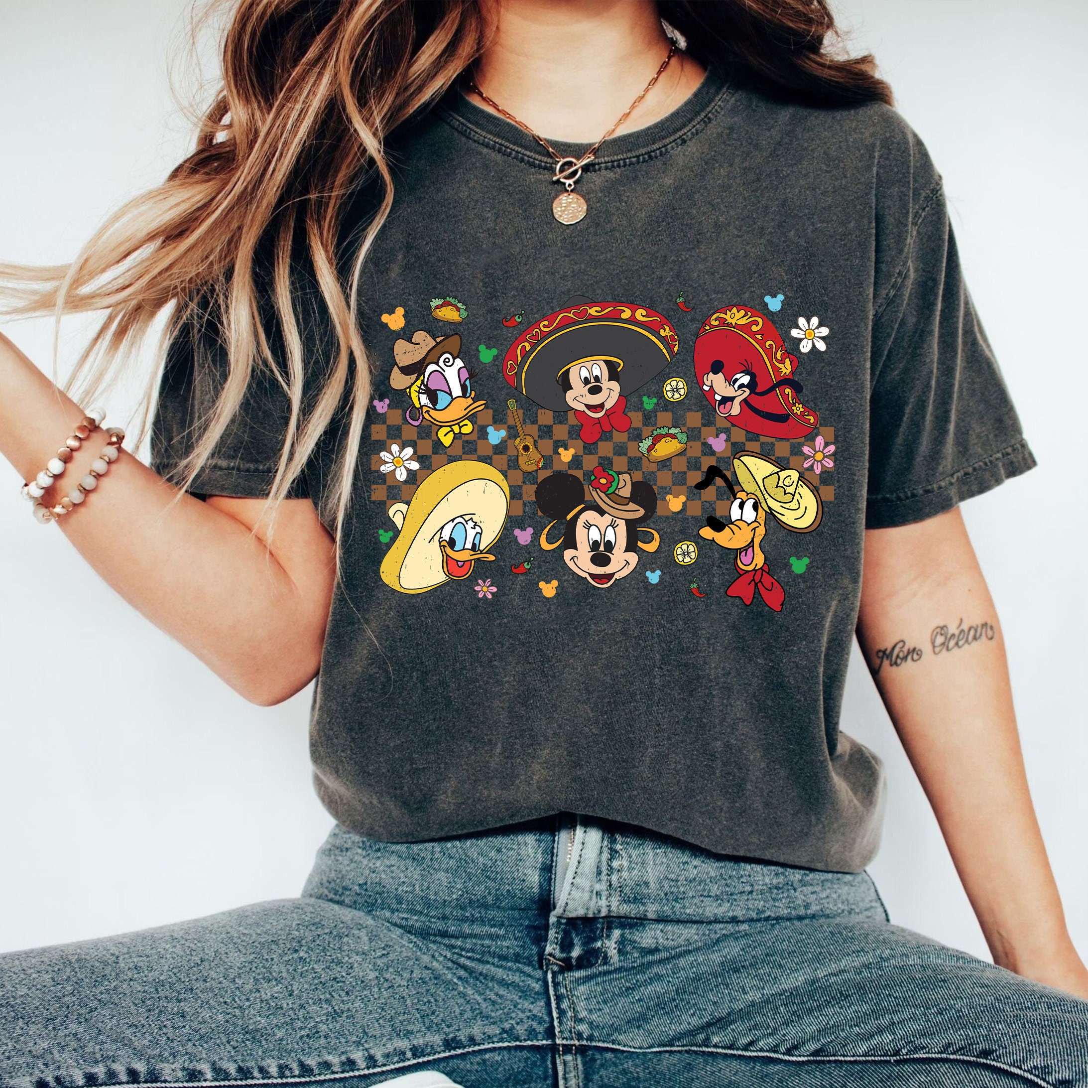 Cinco De Mayo Checkered Mickey and Friends Shirt Cinco De Mayo Checkered Mickey and Friends Shirt
