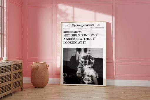 Trendy Newspapers Disco New York Times News Print Wall Art
