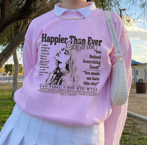 Billie Happier Than Ever Hotline T Shirt