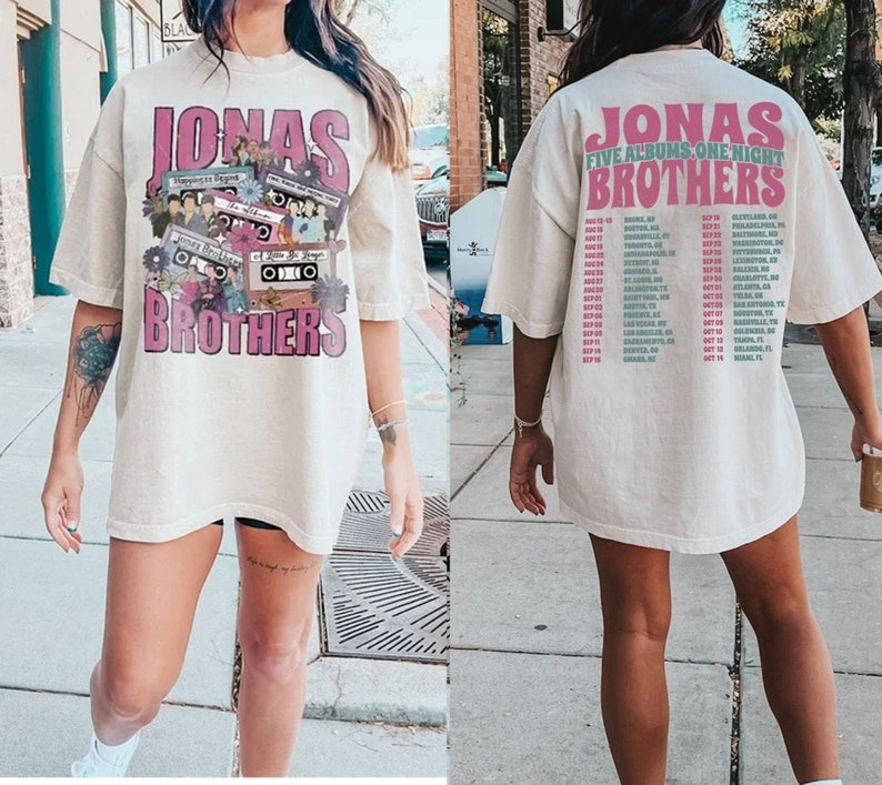 Retro Jonas Brothers Cassette Tour 2023 Double Sided Shirt Retro Jonas Brothers Cassette Tour 2023 Double Sided Shirt